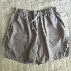 RawGear Mens 5” shorts, unlined. Gray size large